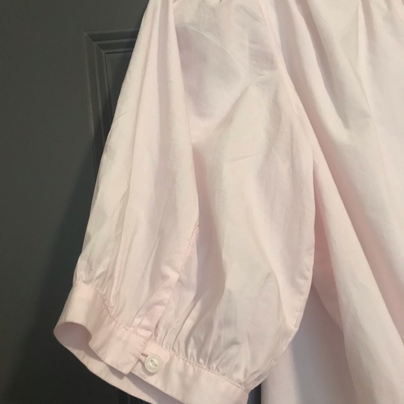 Rebecca Taylor Pink Cotton Ruffle Neck Blouse - Picture 3 of 5
